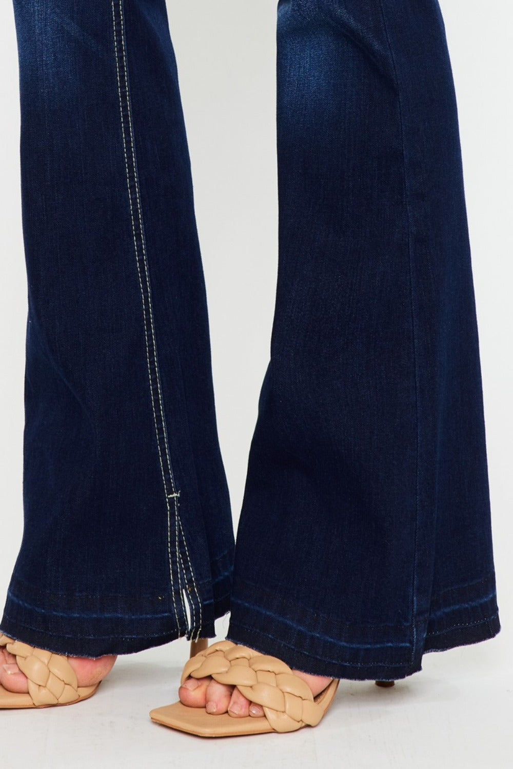 Kancan Mid Rise Slim Flare Jeans-Trendy-Fashion