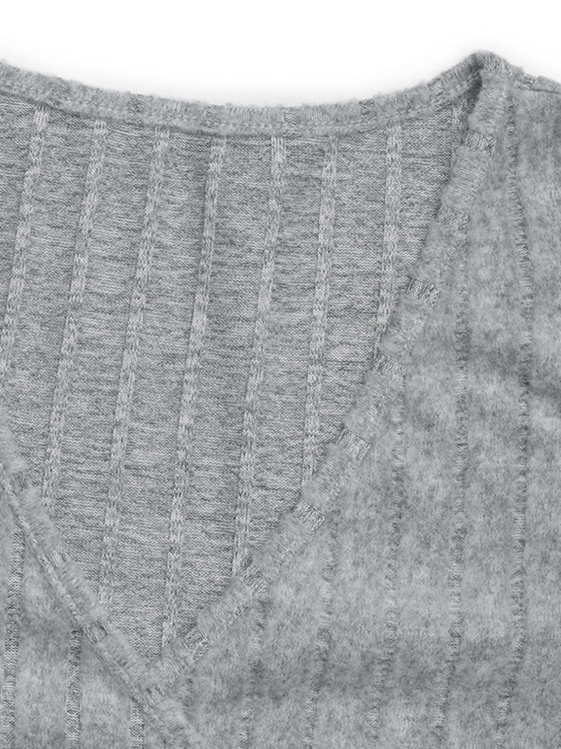 Perfee Surplice Long Sleeve T-Shirt-Casual-Style