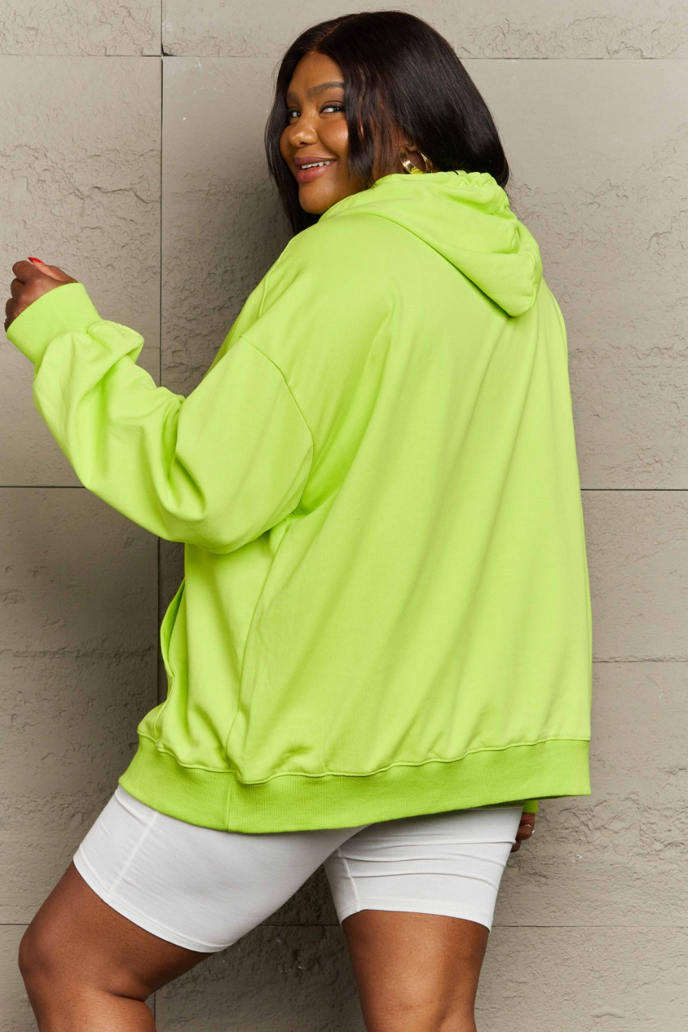 Full Size Drawstring - Long Sleeve Hoodie