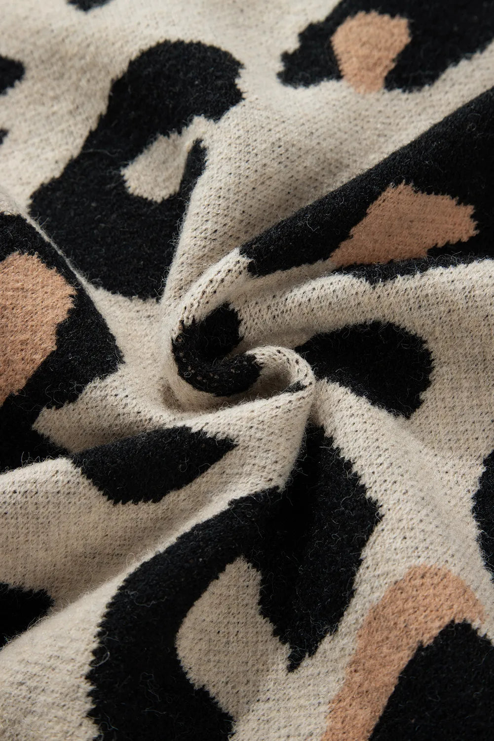 Leopard Open Front - Long Sleeve Cardigan
