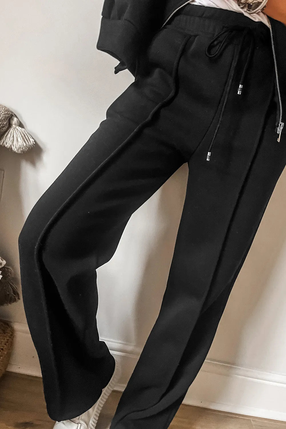 Zip Up Long Sleeve Top and Pants Set Comfortable