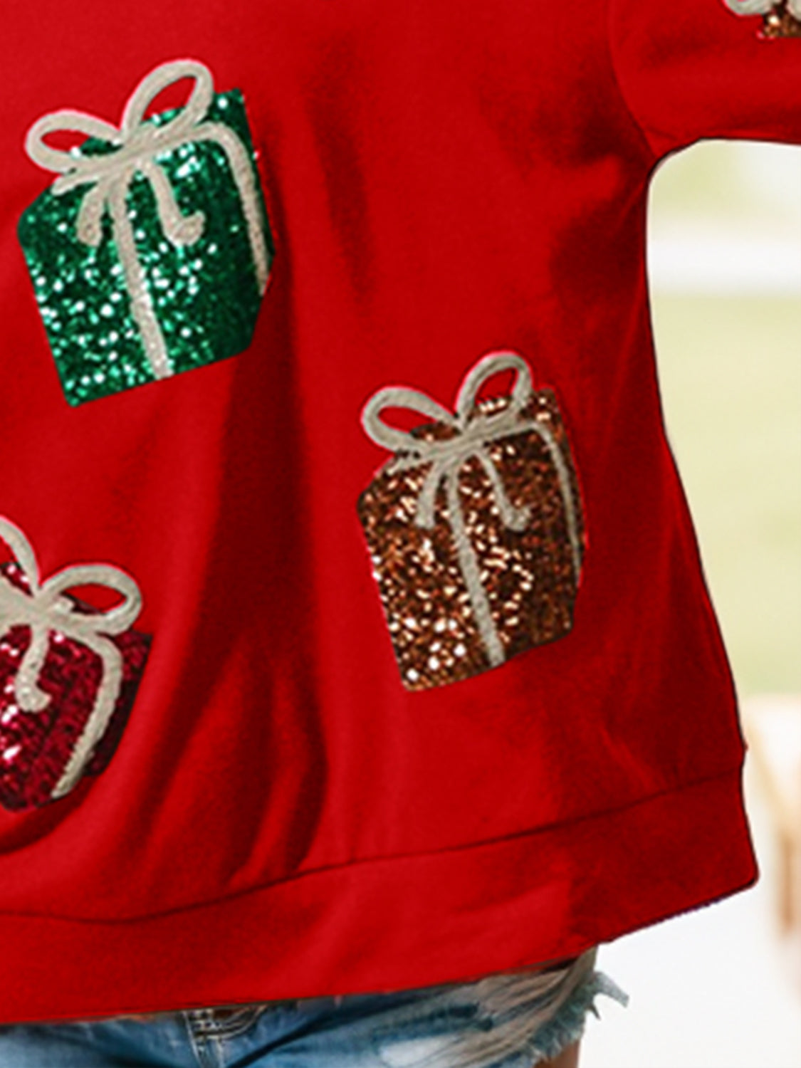 Sequin Gift Box - Long Sleeve Sweatshirt