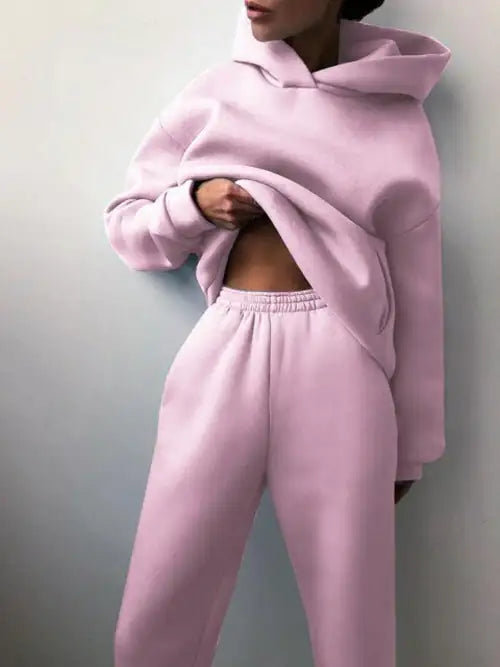 Essential Winter Hoodie Sweat Set Cozy Warm