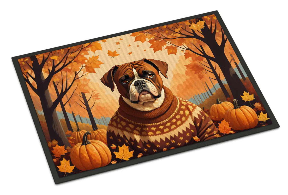 Boxer Fall Doormat Specific Seasonal Artwork