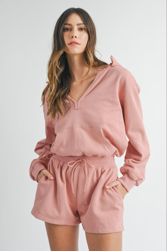 MABLE French Terry Hooded Romper-Cozy-Style
