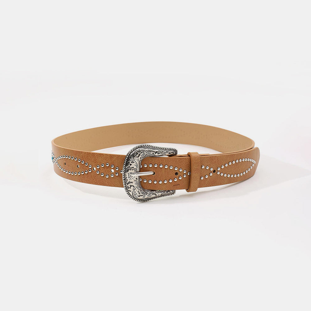 PU Leather Rhinestone Belt Glamorous Trendy