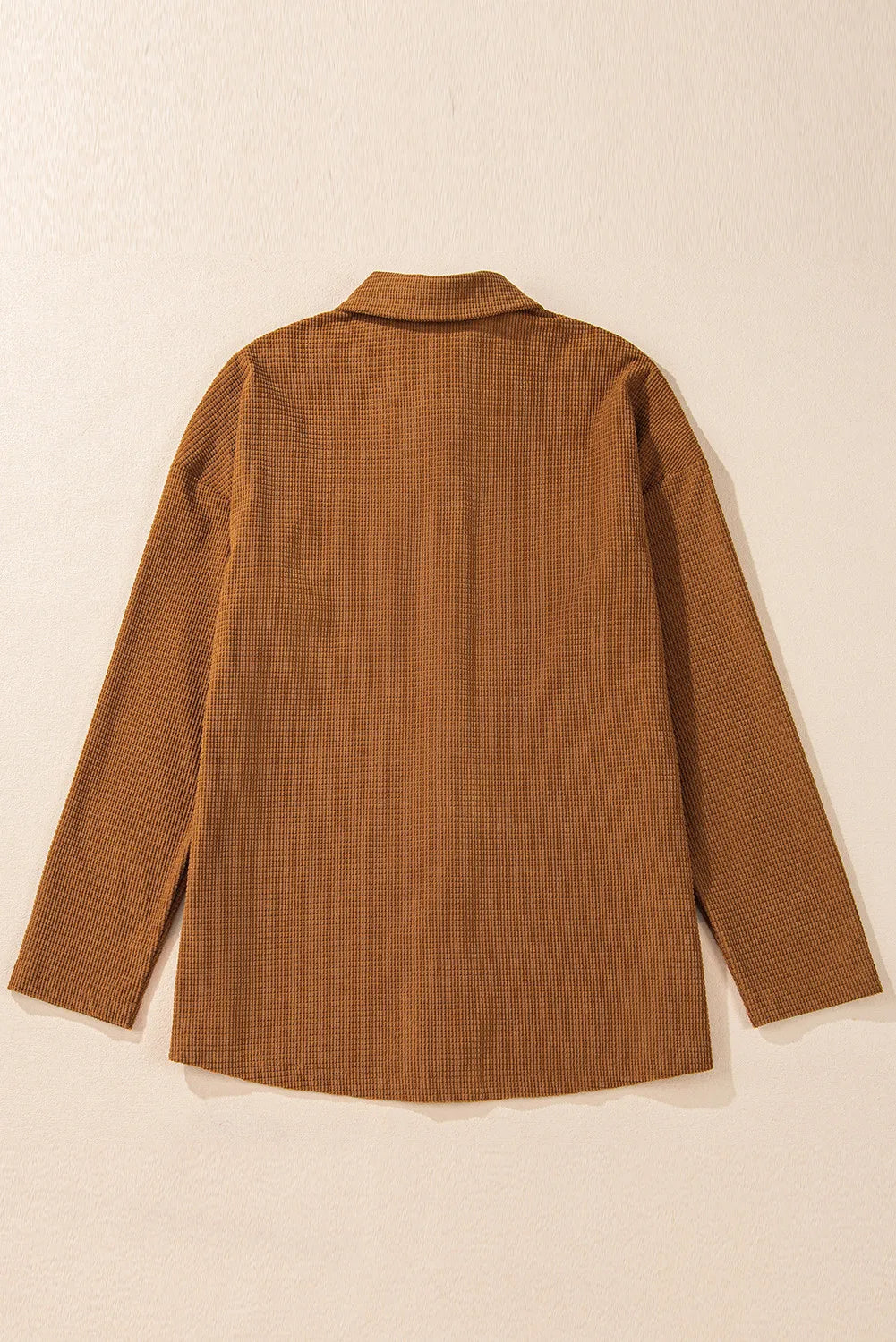 Pocketed Snap Down Long Sleeve Jacket-Comfortable