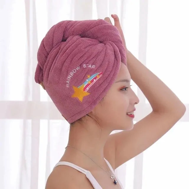 Gorro de ducha de microfibra para mujer
